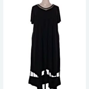 Lane Bryant Elegant Black Asymmetrical Dress